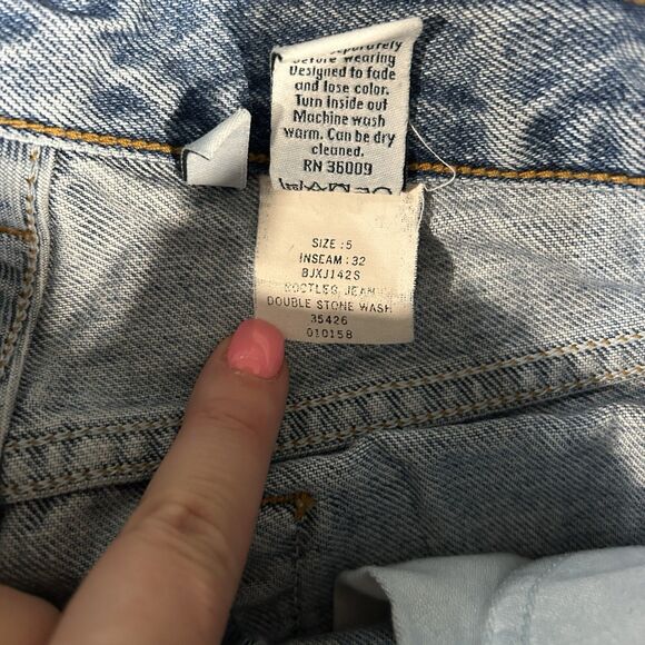 Calvin Klein Womens Jeans 5 Bootcut Y2K Double Stone Wash Mid Rise Blue - Picture 13 of 16